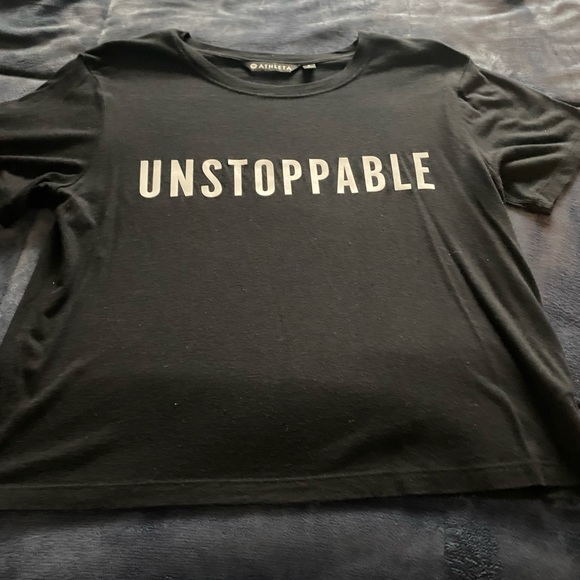 Athleta Tops - Athleta unstoppable crop t shirt top size small
